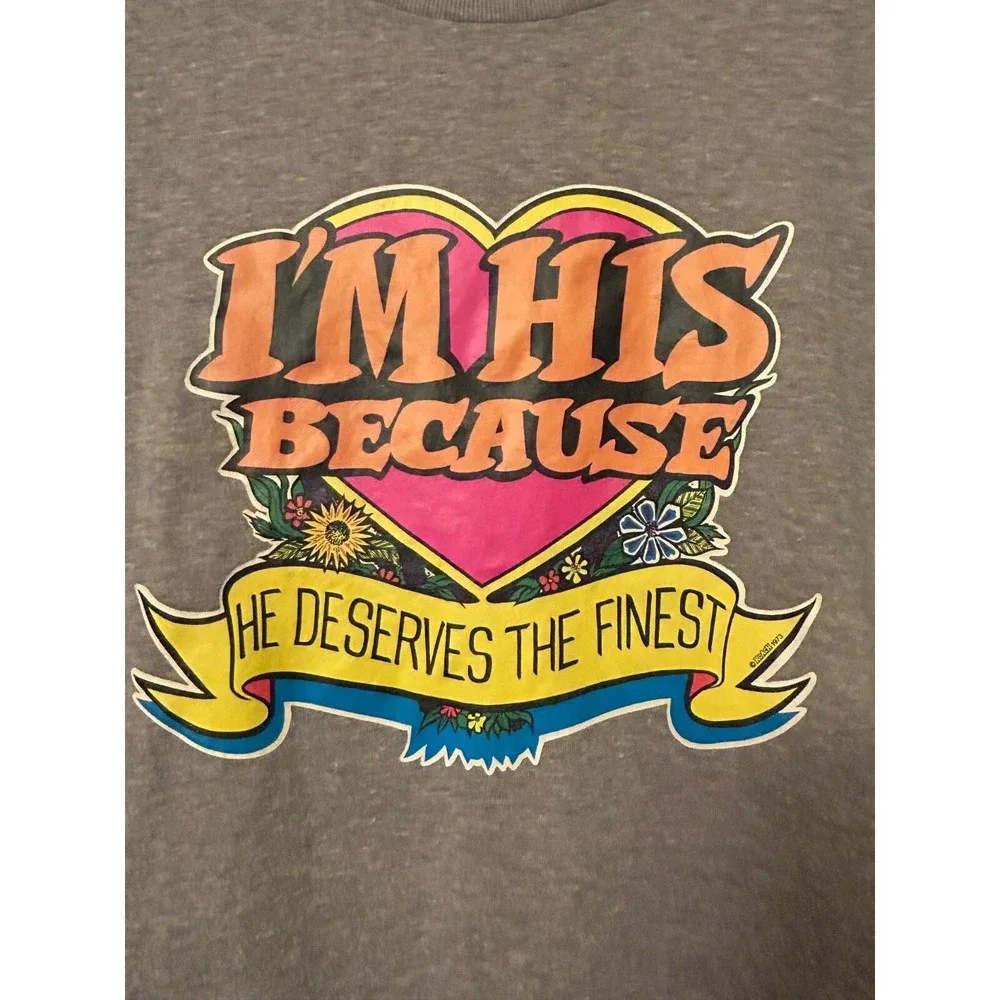 VTG 1973 I'm His T Shirt Size M Kitsch Fun Retro